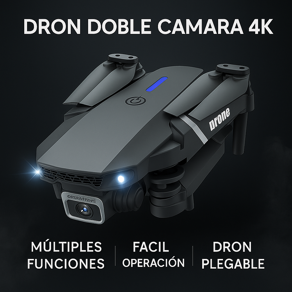 🛸📷 VÉRTICE ARIAL | DRON DOBLE CÁMARA 4K + MALETÍN DE TRANSPORTE
